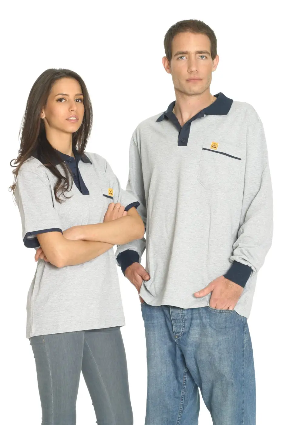 Helles ESD-Polo, Studiofoto aus dem Katalog.